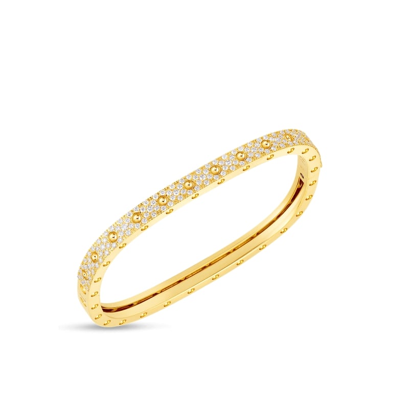 ROBERTO COIN 1-ROW-SQUARE-BANGLE-WITH-DIAMONDS-2 FROM THE POIS MOI