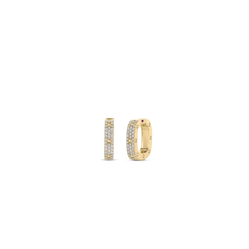 ROBERTO COIN 18KT GOLD EARRINGS WITH DIAMONDS FROM THE POIS MOI