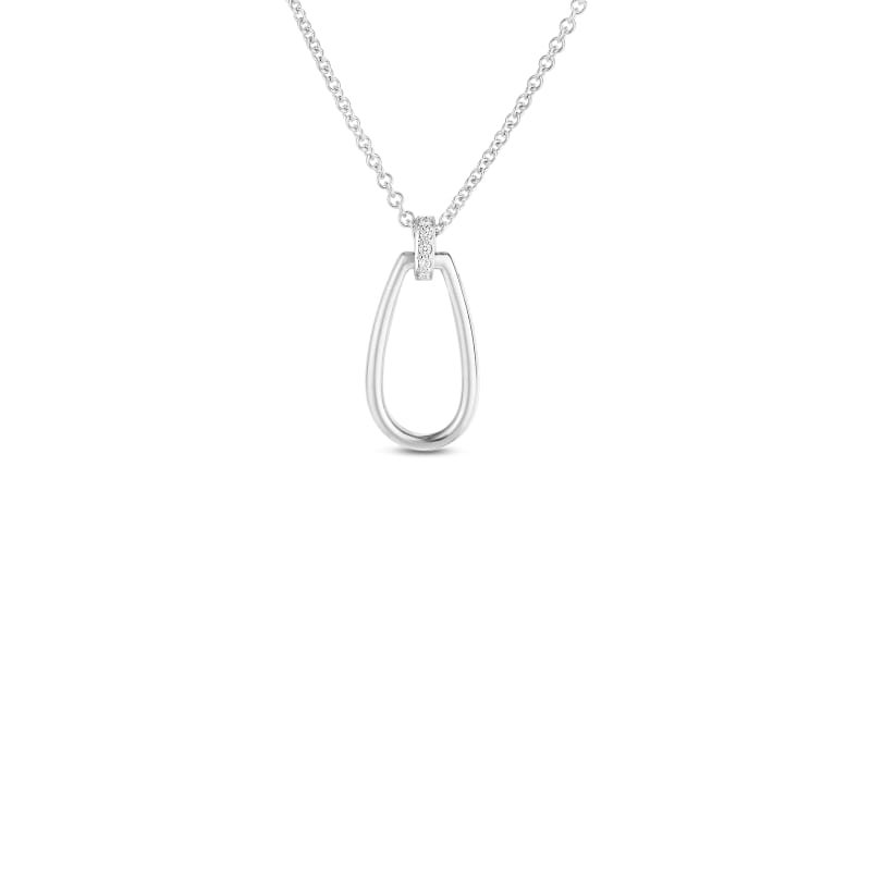 ROBERTO COIN 18K STIRRUP PENDANT FROM THE CLASSICA PARISIENNE