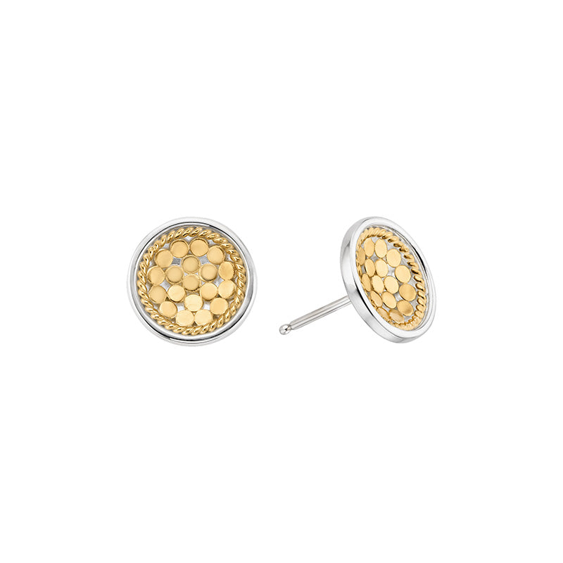 Ana Beck 18k gold plated and sterling silver Dish Stud Earrings - Gold