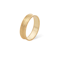 Uomo Collection 18K Yellow Gold Engraved Band Ring