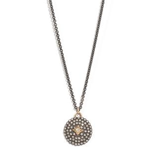 ARMENTA 18K YELLOW GOLD AND STERLING SILVER DIAMOND PENDANT 04350