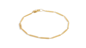 Uomo Collection 18K Yellow Gold Coil Station Link Bracelet