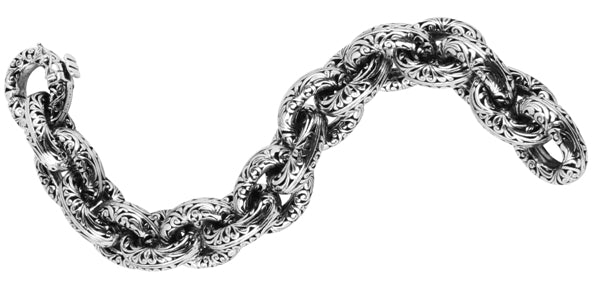 KONSTANTINO STERLING SILVER LINK BRACELET FROM THE STERLING SILVER CLASSICS COLLECTION