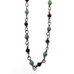 Doves Green Agate Necklace