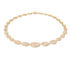 Lunaria Collection 18K Yellow Gold and Diamond Pavé Graduated Collar Necklace