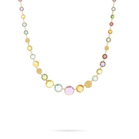 18K GOLD MIXED GEMSTONE NECKLACE FROM THE JAIPUR COLLECTION