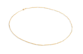 Uomo Collection 18K Yellow Gold Coil Station Link Necklace