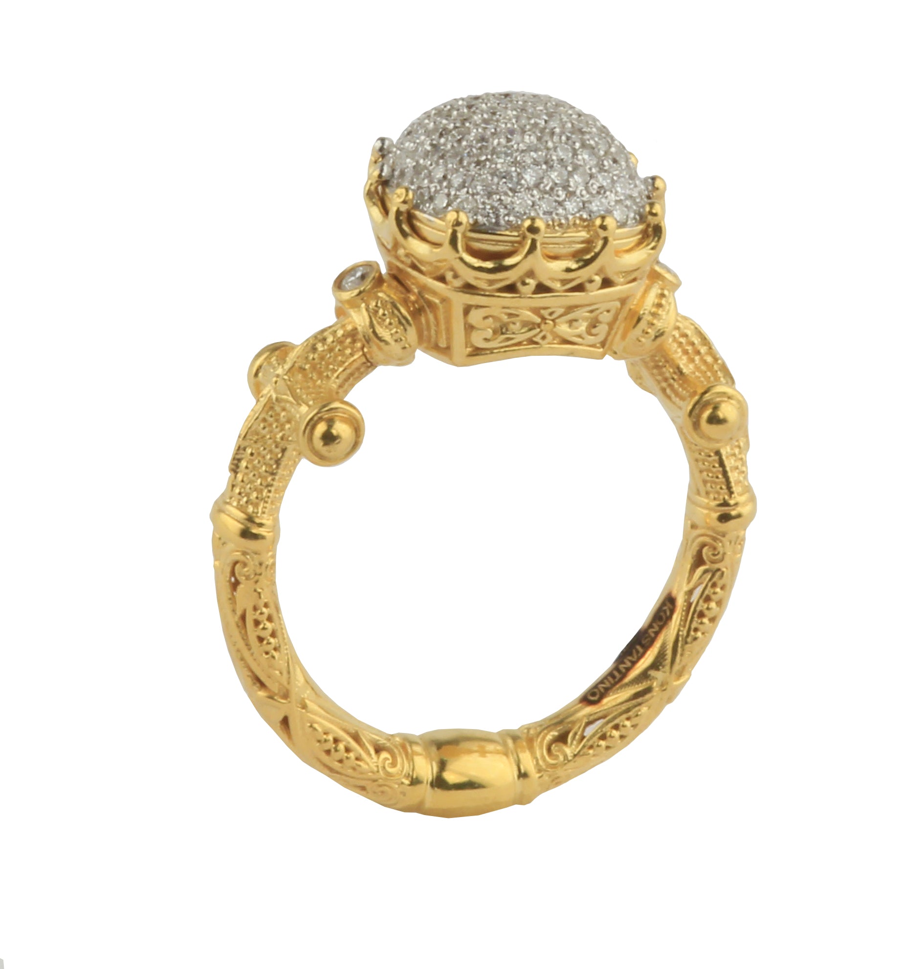 KONSTANTINO 18KT GOLD (5.30GR +/-) DIAMOND (0.55CT +/-) RING FROM THE FLAMENCO GOLD  COLLECTION