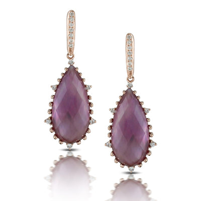 Doves Amethyst Earring