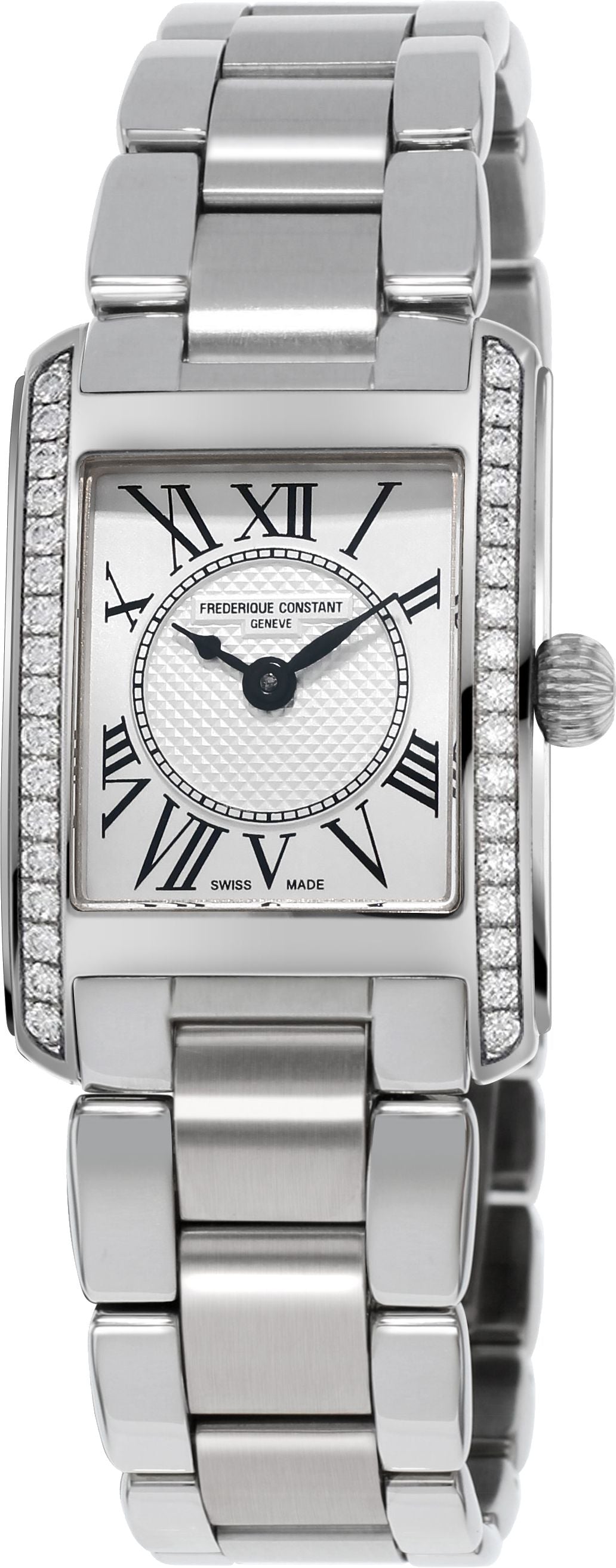 Classics Carree Quartz Diamond White Dial Ladies Watch