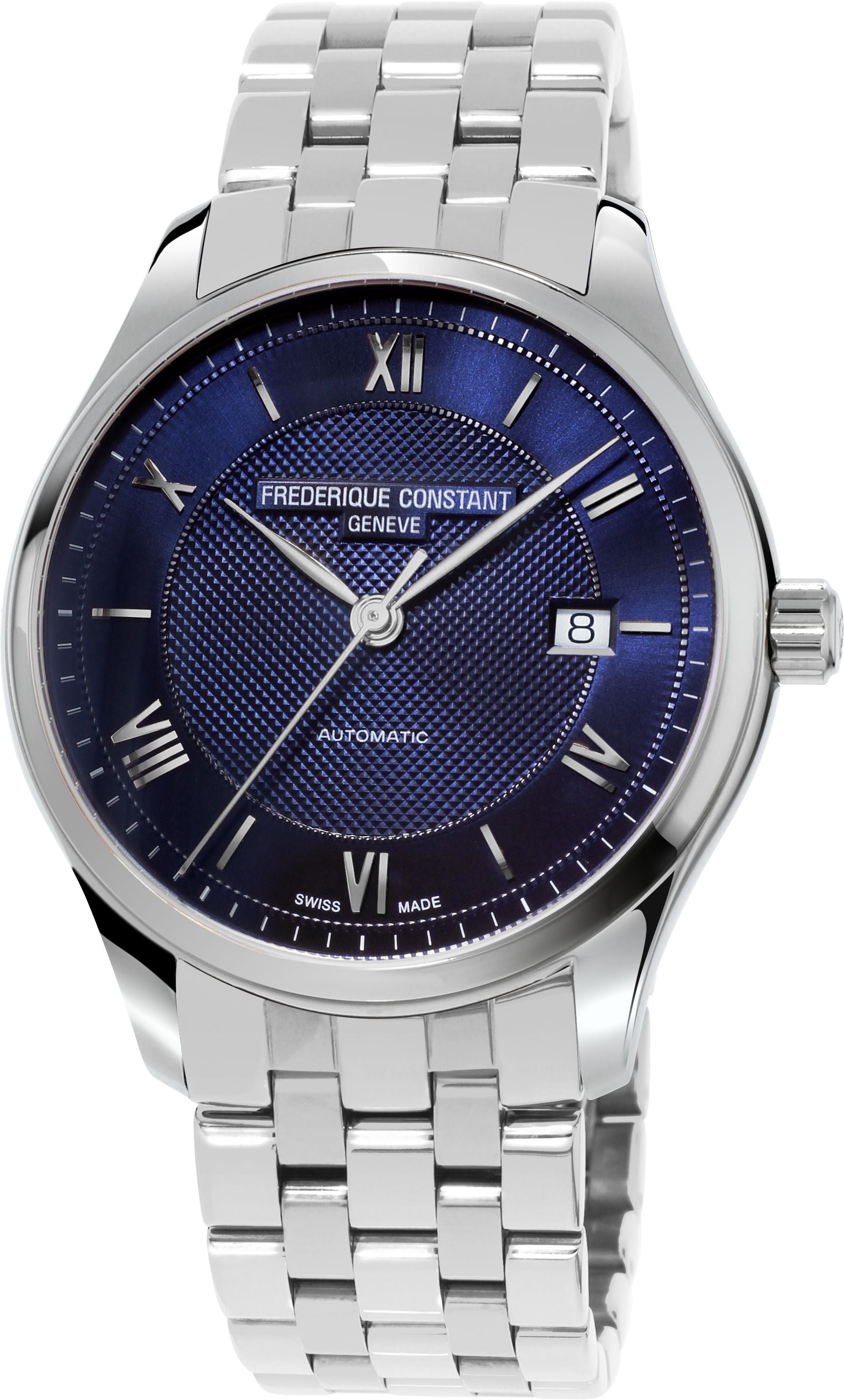 FREDERIQUE CONSTANT MENS STAINLESS STEEL Silver-Tone Automatic CLASSICS Stainless Steel Bracelet