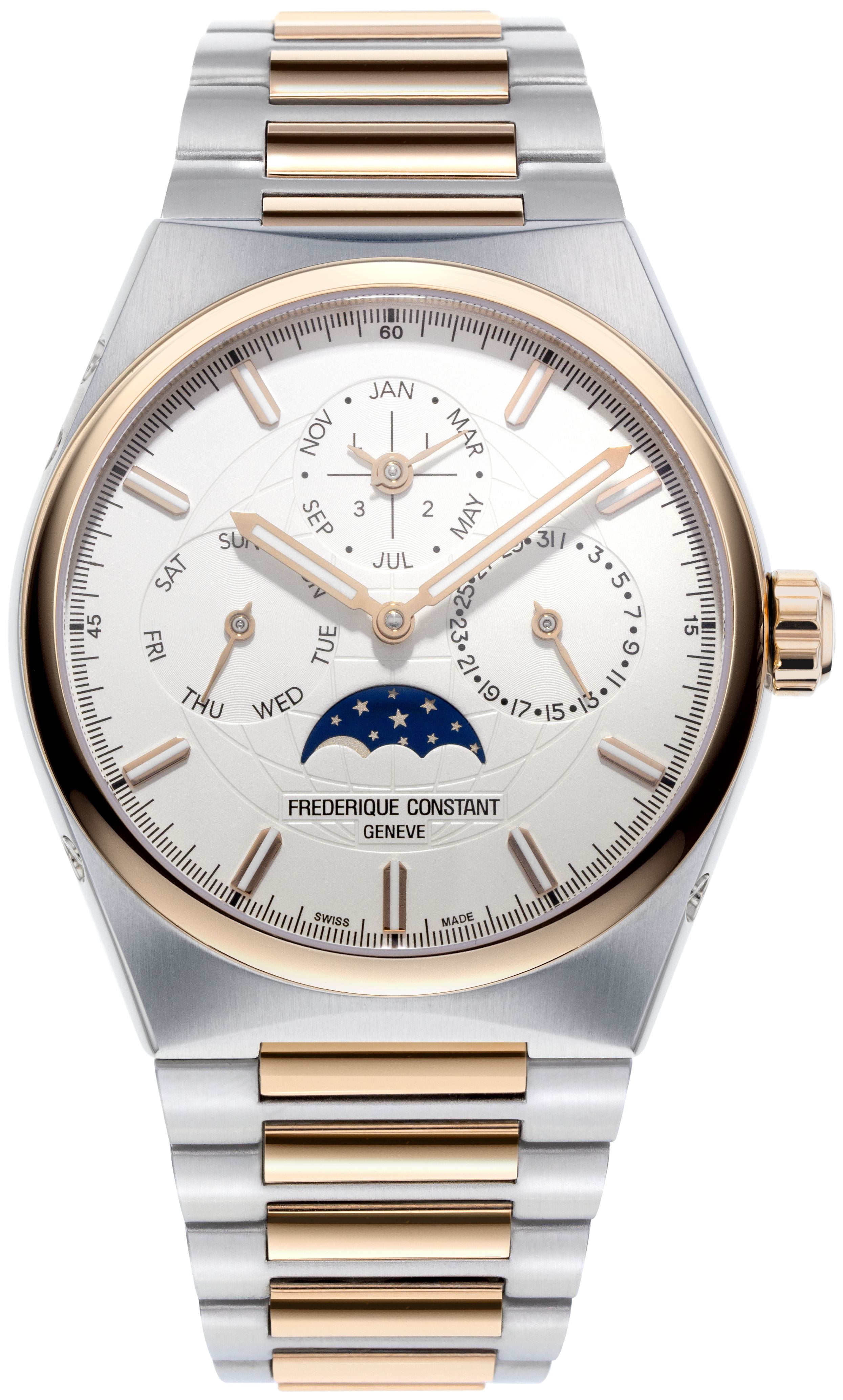 FREDERIQUE CONSTANT MENS STAINLESS STEEL Two-Tone Automatic HIGHLIFE Stainless Steel Bracelet