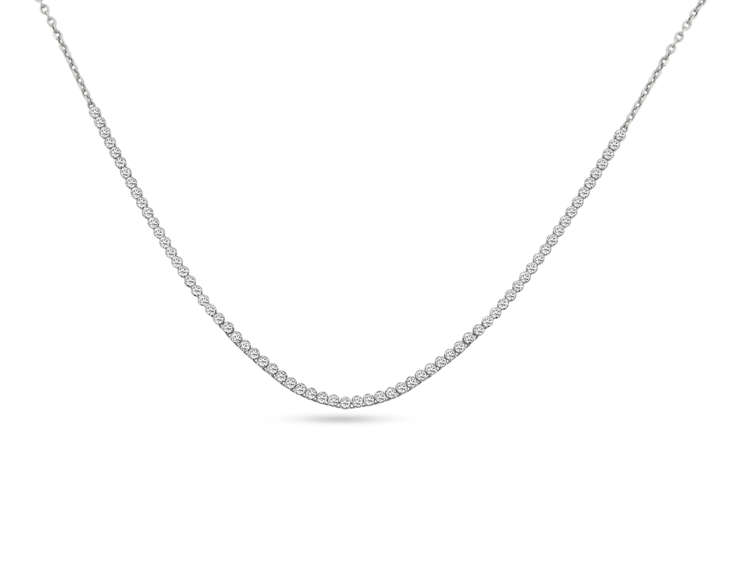 MULLOYS PRIVE'14K YELLOW GOLD 1.55CT SI CLARITY G COLOR DIAMOND TENNIS NECKLACE