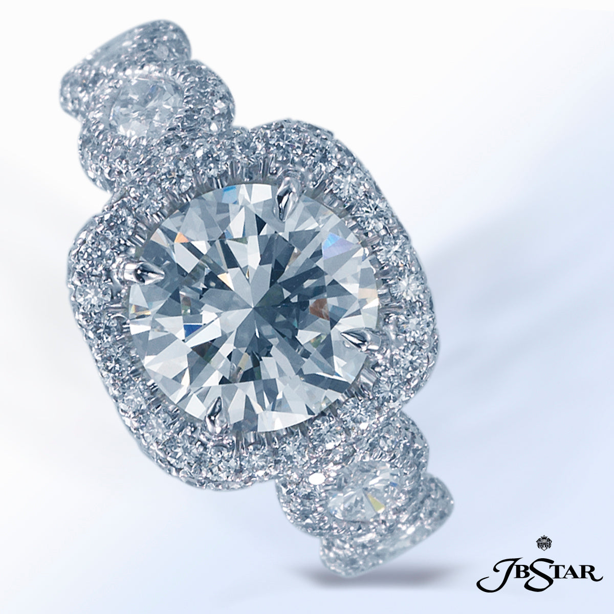 JB STAR PLATINUM EGL CERTIFIED 2.26CT. I COLOR VS2 CLARITY 1.64CT VS/G DIAMOND RING FROM THE ENGAGEMENT RINGS COLLECTION