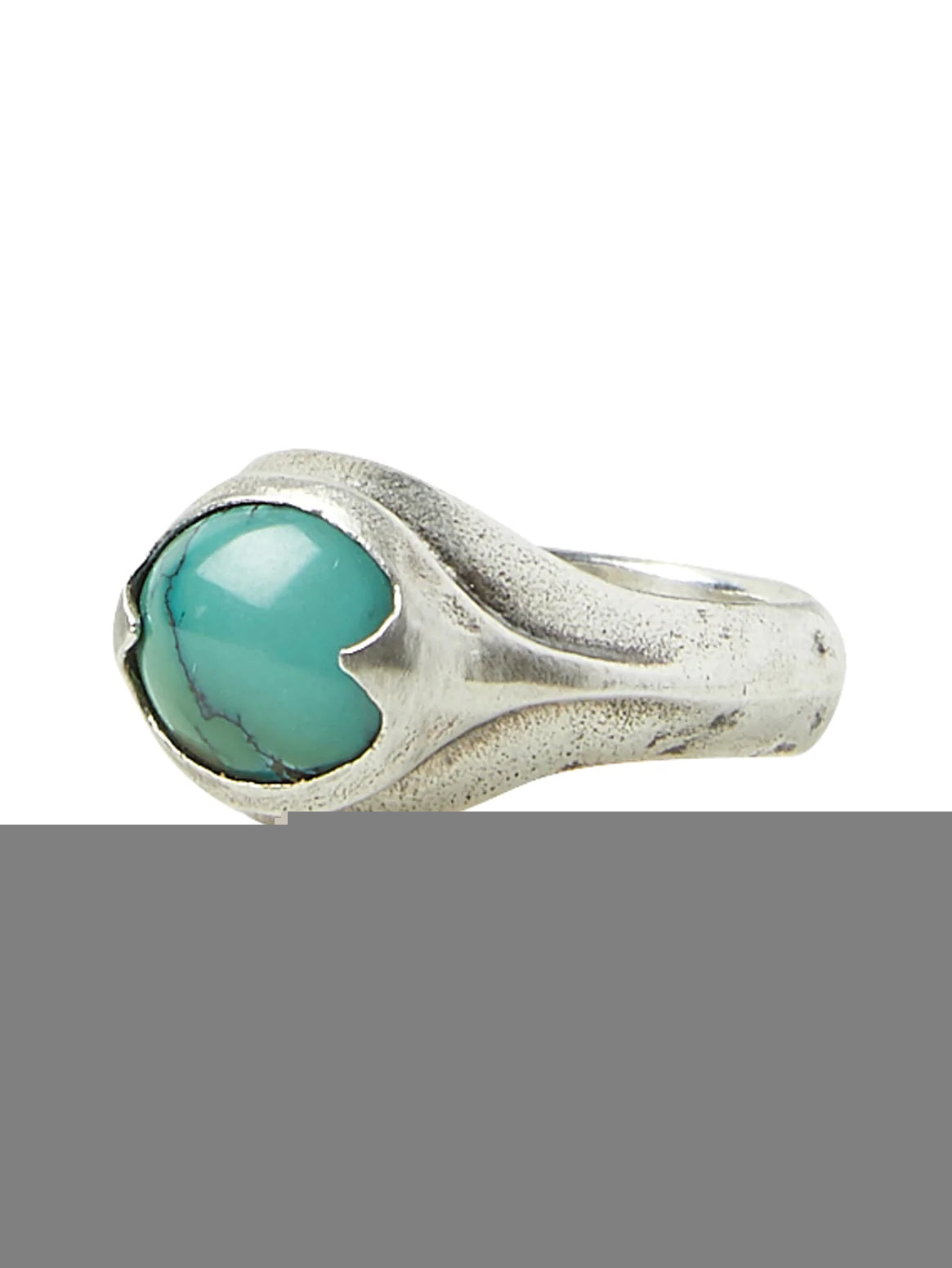STONES STERLING SILVER STONE RING, WITH TURQUOISE
