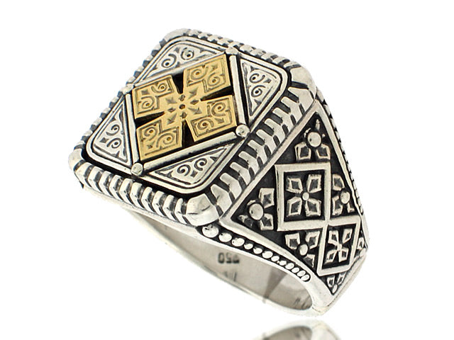 SPE Gold - Strip Design Gents Ring with Stones - Poonamallee