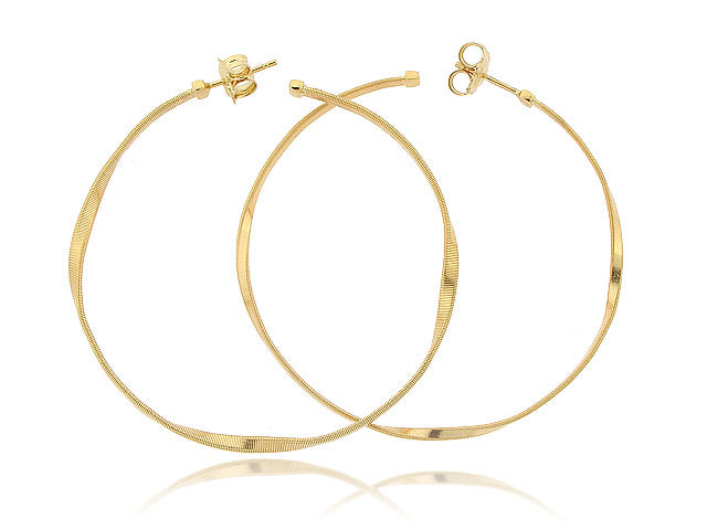 MARCO BICEGO 18K YELLOW GOLD EXTRA LARGE HOOP EARRINGS FROM THE MARRAKECH COLLECTION