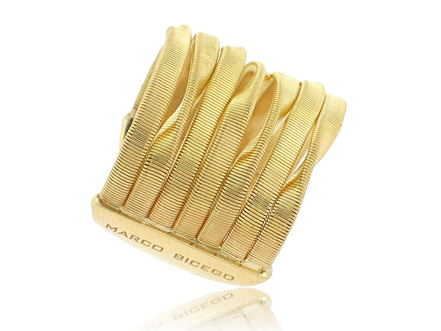 MARCO BICEGO 18K YELLOW GOLD WIDE RING FROM THE MARRAKECH COLLECTION