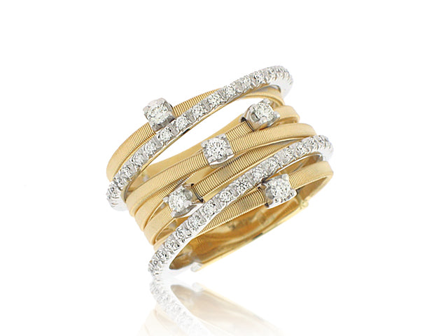 MARCO BICEGO 18K YELLOW AND WHITE GOLD .41CT VS/G DIAMOND RING FROM THE GOA COLLECTION