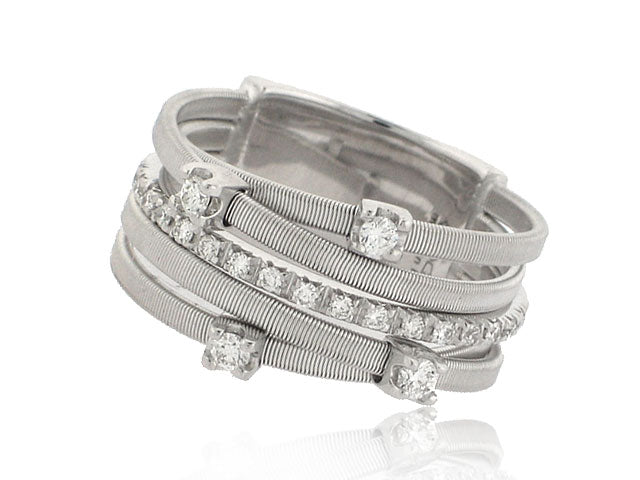 MARCO BICEGO 18K WHITE GOLD .25CT VS/G DIAMOND RING FROM THE GOA COLLECTION