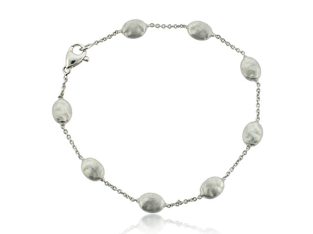 MARCO BICEGO 18K WHITE GOLD MEDIUM BEAD BRACELET FROM THE SIVIGLIA COLLECTION