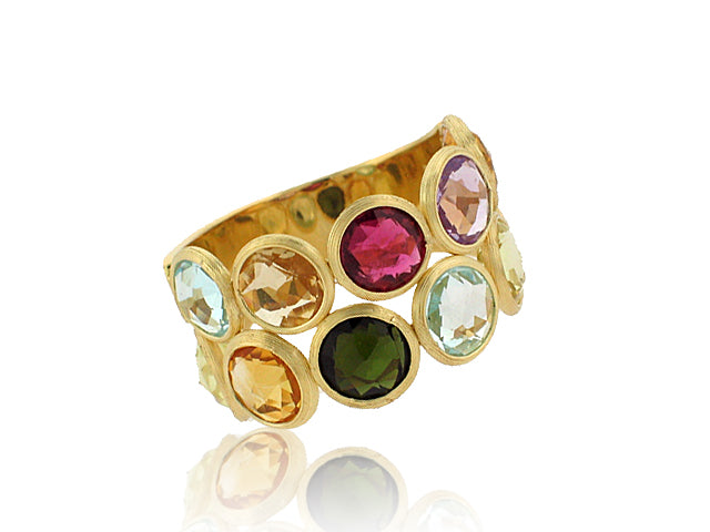 MARCO BICEGO 18K YELLOW GOLD MIXED STONE RING FROM THE JAIPUR COLLECTION