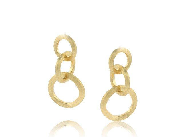 MARCO BICEGO 18K YELLOW GOLD SATIN FINISHED DANGLE EARRINGS FROM THE JAIPUR COLLECTION