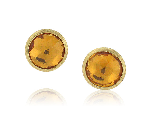 MARCO BICEGO 18K YELLOW GOLD CITRINE STUD EARRINGS FROM THE JAIPUR COLLECTION