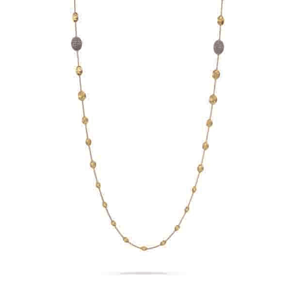 MARCO BICEGO 18K YELLOW AND WHITE GOLD 0.85CT VS/G GRADUATED DIAMOND NECKLACE FROM THE SIVIGLIA COLLECTION