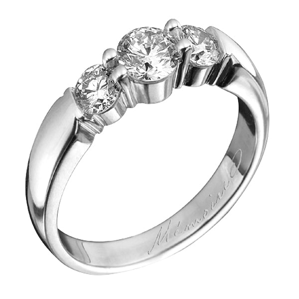 MEMOIRE PLATINUM 0.75CT DIAMOND WEDDING RING
