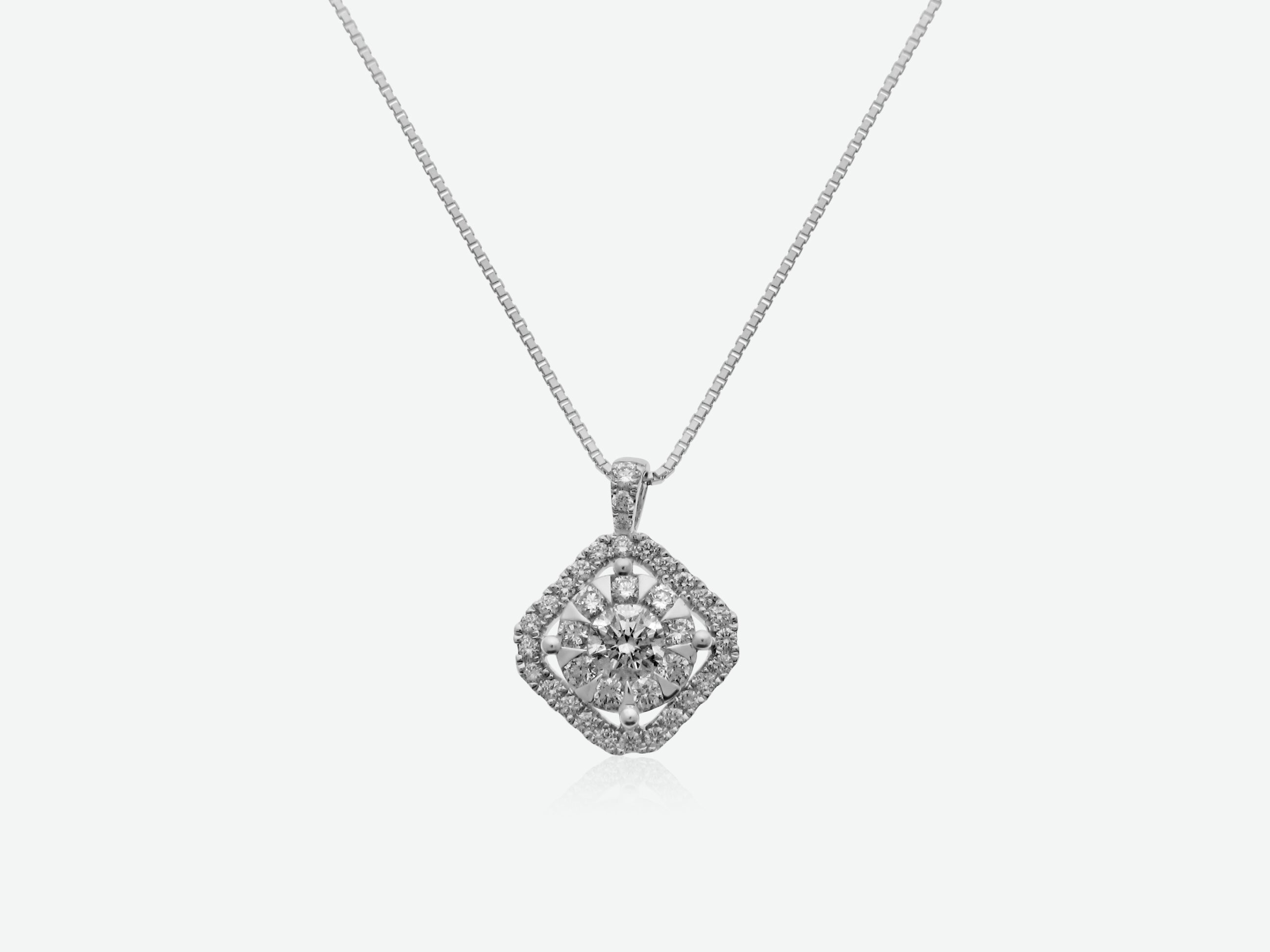 MEMOIRE 18K WHITE GOLD 0.75CT SI/G DIAMOND PENDANT FROM THE BOUQUET COLLECTION