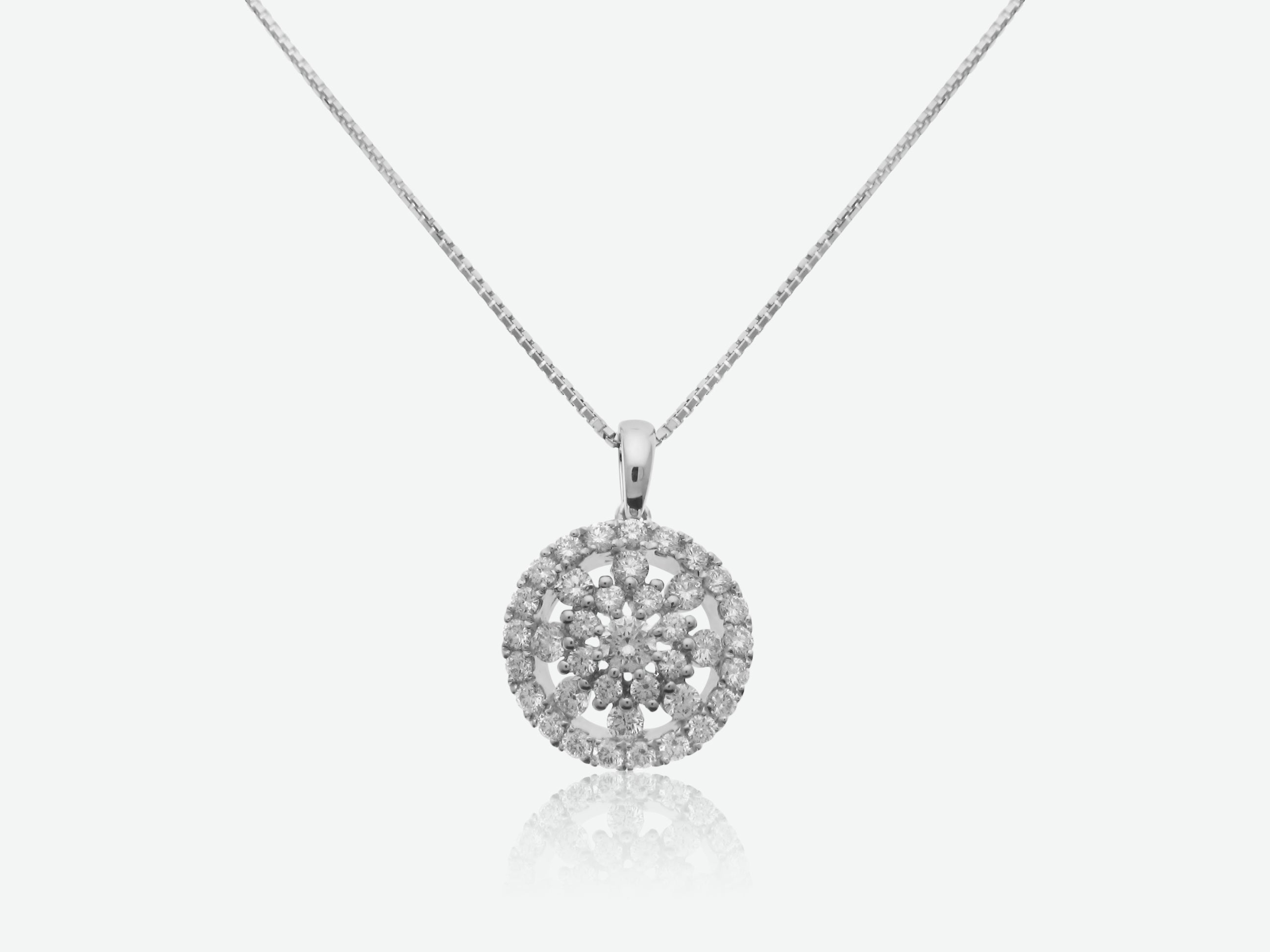 MEMOIRE 18K WHITE GOLD 0.80CT SI/G DIAMOND PENDANT FROM THE GLITTER COLLECTION