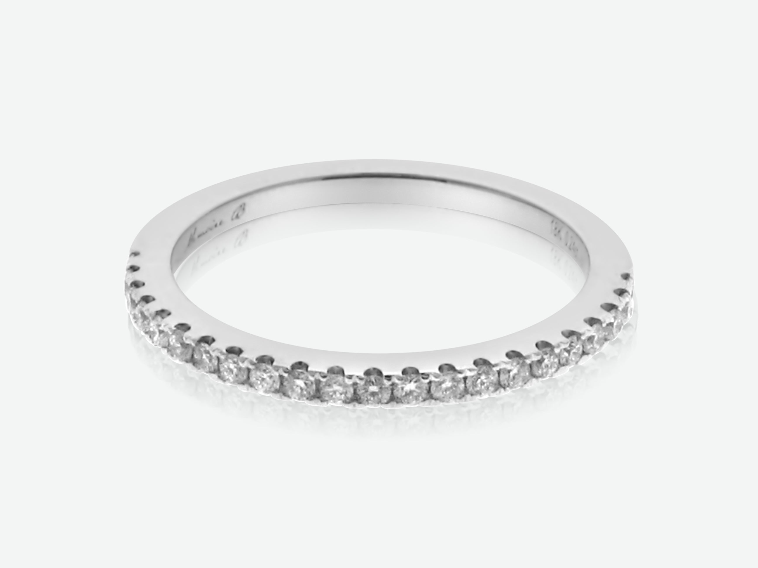 MEMOIRE 18K WHITE GOLD 0.25CT SI/G DIAMOND WEDDING RING FROM THE BOUQUET COLLECTION