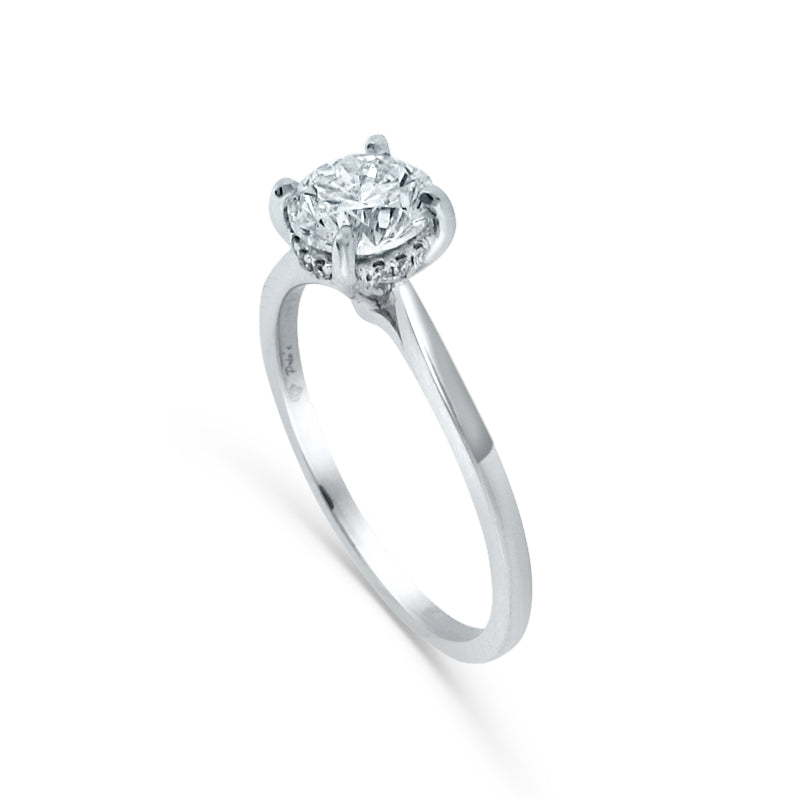 PRIVE'18K WHITE GOLD 1.00CT SOLITAIRE  ENGAGEMENT RING