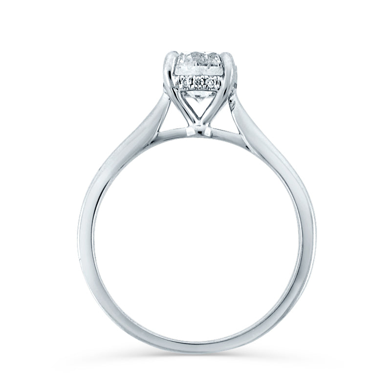 PRIVE'18K WHITE GOLD 1.00CT SOLITAIRE  ENGAGEMENT RING