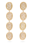 Lunaria Collection 18K Yellow Gold and Diamond Pavé Link Linear Drop Earrings