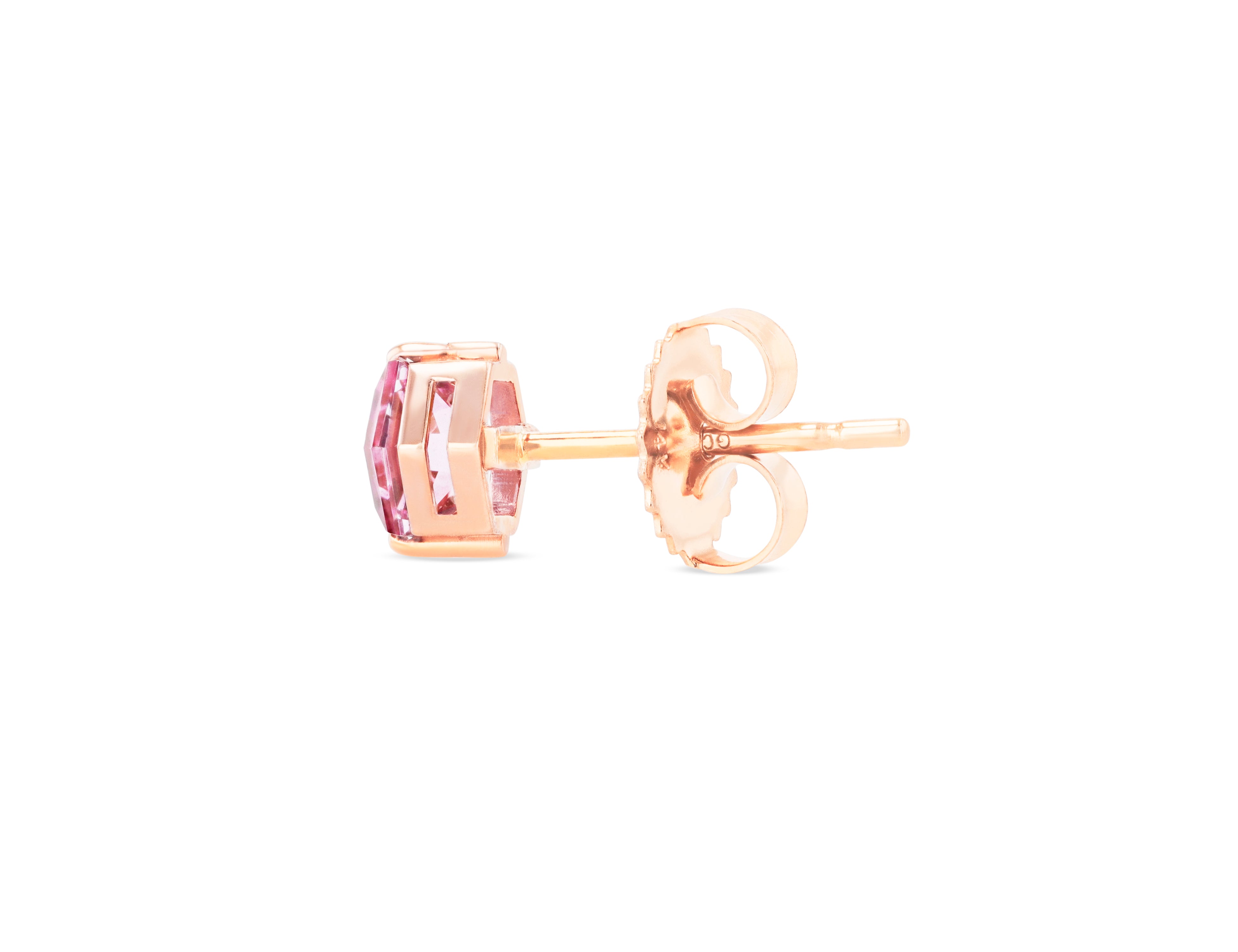 SUZANNE KALAN 14K ROSE GOLD & PINK TOPAZ STUDS