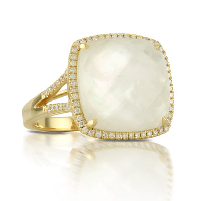 Doves Mother of Pearl Ring