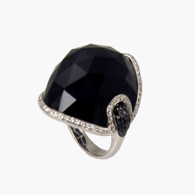 Doves Black Diamond Ring