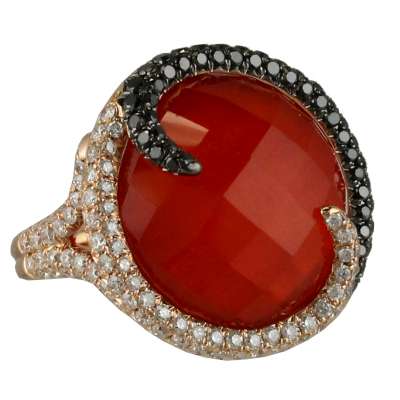 Doves Red Agate Ring