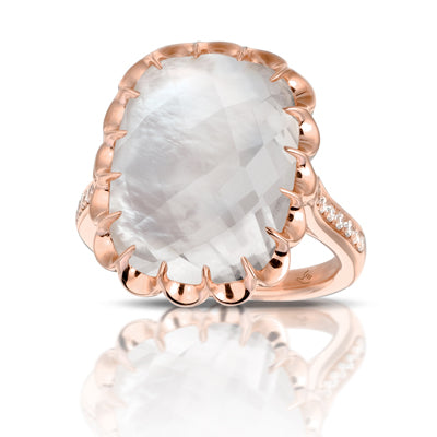 Doves Mother of Pearl Ring