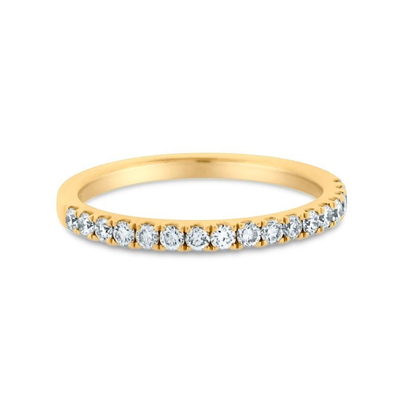 PRIVE'18K YELLOW GOLD 0.38CT 1/2 WAY WEDDDING BAND