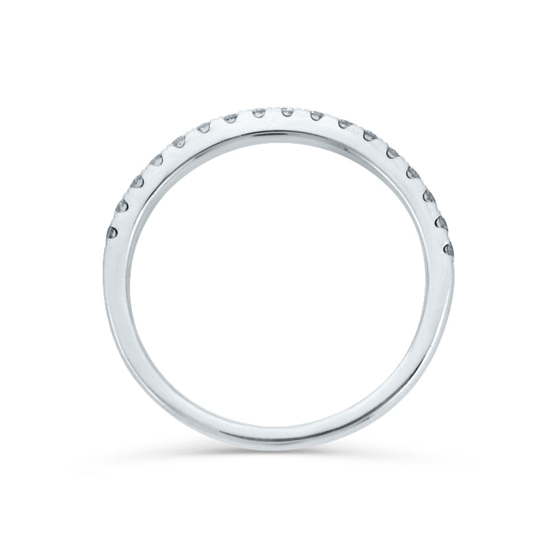 PRIVE'18K WHITE GOLD & 0.26CT DIAMOND WEDDING BAND