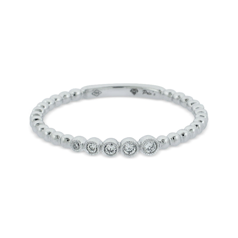 PRIVE 18K WHITE GOLD 0.06CT DIAMOND STACKABLE BAND