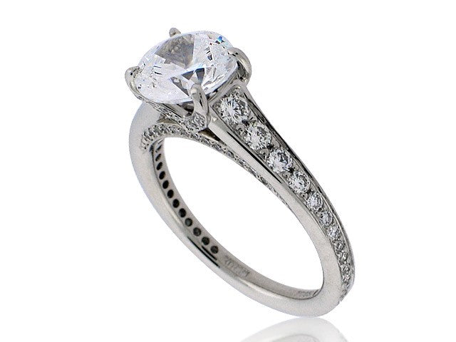 RITANI PLATINUM 0.71CT DIAMOND ENGAGEMENT RING SETTING (CENTER STONE SOLD SEPARATELY) FROM THE MODERN COLLECTION