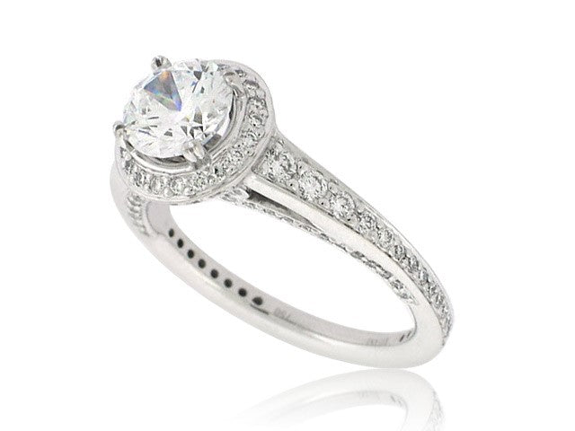 RITANI 18K WHITE GOLD 0.64CT DIAMOND ENGAGEMENT RING SETTING FROM THE MODERN COLLECTION (CENTER STONE SOLD SEPARATELY)