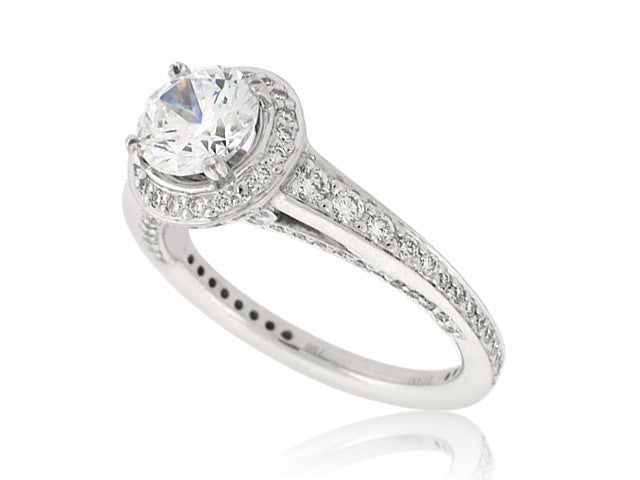 RITANI 18K WHITE GOLD DIAMOND ENGAGEMENT RING SETTING FROM
