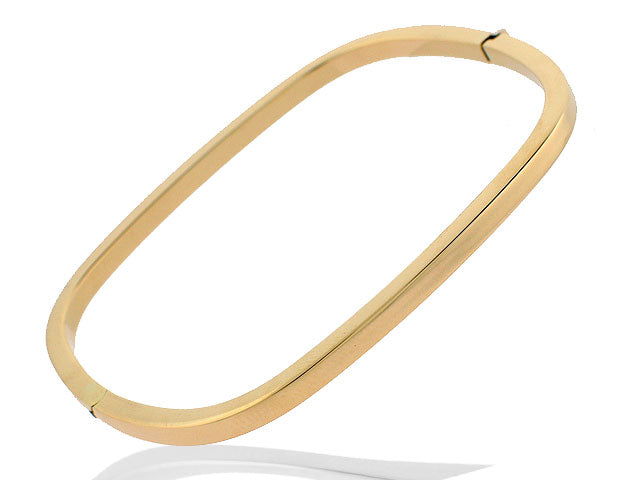 ROBERTO COIN 18K YELLOW GOLD SQUARE BANGLE BRACELET FROM THE GOLD COLLECTION