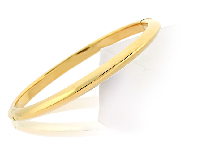 ROBERTO COIN 18K YELLOW GOLD HIGH POLISHED KNIFE EDGE BANGLE BRACELET FROM THE GOLD COLLECTION